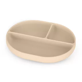  PETITE&MARS Szilikon osztott tányér, ovális Take&Match Desert Sand 6m+