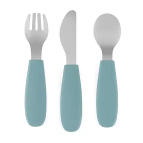   PETITE&MARS Rozsdamentes acél evőeszközkészlet Take&Match Frosted Sky 12m+