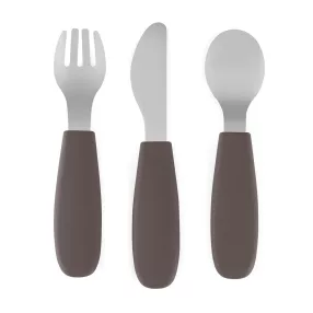   PETITE&MARS Rozsdamentes acél evőeszközkészlet Take&Match Bitter Cocoa 12m+