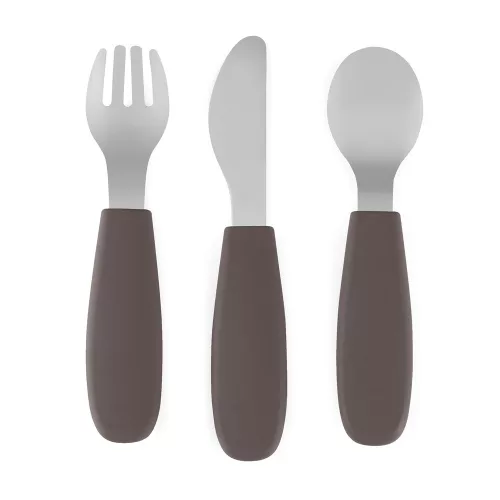 PETITE&MARS Rozsdamentes acél evőeszközkészlet Take&Match Bitter Cocoa 12m+