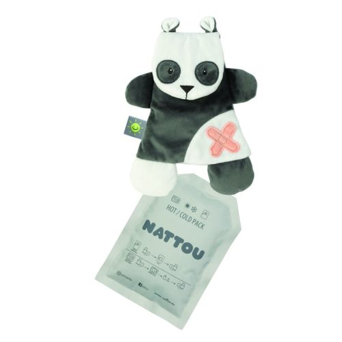 Nattou plüss szundikendő hideg/meleg terápiás gélpárnával BuddieZzz - panda --730020