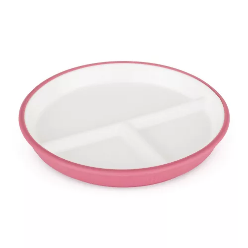PETITE&MARS Kerámia tányér szilikon borítással Candy Pink