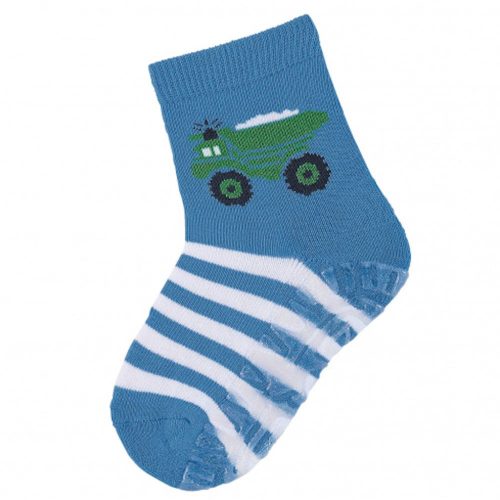 Sterntaler csúszásgátló zokni világoskék traktor