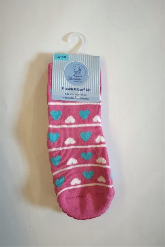 Sterntaler csúszásgátló zokni rózsaszín szívecske 