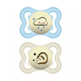 MAM Supreme Night cumi dupla 0+ hónap kék felhő-süni