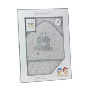   Gamberritos fürdõlepedõ - kapucnis 100x100cm dínók szürke 10685