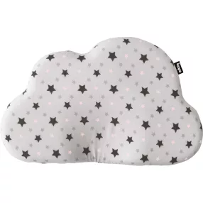   Zopa párna babáknak - laposfejûség elleni memóriahabos ergonomikus Felhõ alakú Pink stars