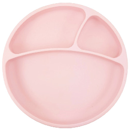 Csúszásmentes osztott szilikon tányér, pinky pink | Minikoioi