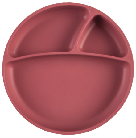Csúszásmentes osztott szilikon tányér, velvet rose | Minikoioi