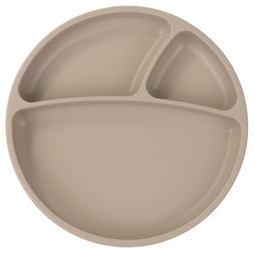 Csúszásmentes osztott szilikon tányér, bubble beige | Minikoioi