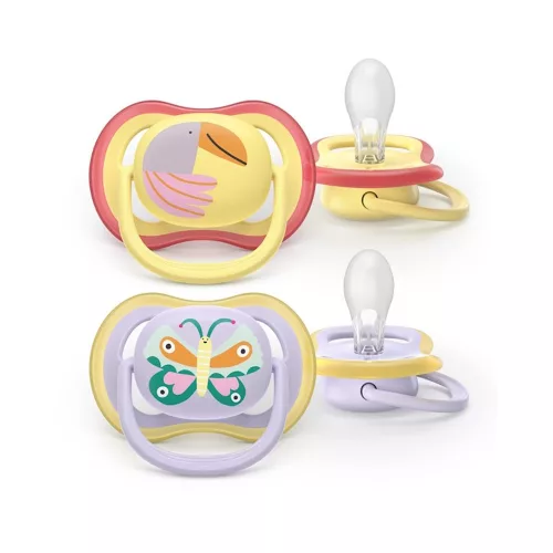 Philips AVENT játszócumi Ultra Air pillangó 0-6hó lányos 2db