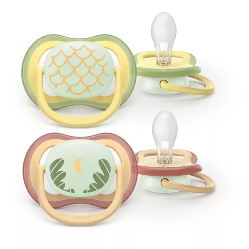 Philips AVENT játszócumi Ultra Air éjszakai mintás 0-6hó lányos 2db