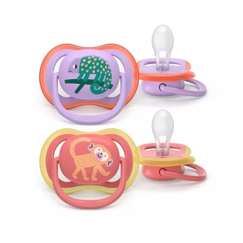 Philips AVENT játszócumi Ultra Air kaméleon 18hó lányos 2db