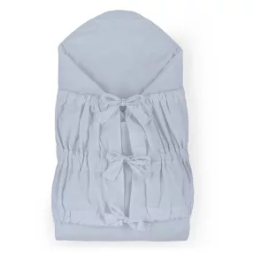   PETITE&MARS Megkötős pólya Nurse tömör kókusz betéttel Dusty Blue 75x75 cm