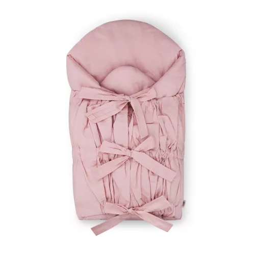 PETITE&MARS Megkötős pólya Nurse tömör kókusz betéttel Dusty Pink 75x75 cm