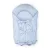 PETITE&MARS Megkötős pólya Nurse tömör kókusz betéttel Baby Blue 75x75 cm