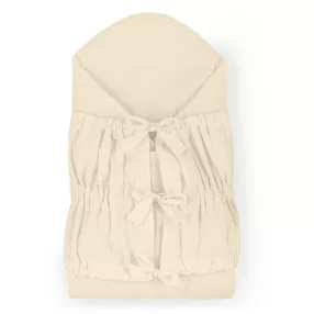   PETITE&MARS Megkötős pólya Nurse tömör kókusz betéttel Light Beige 75x75 cm