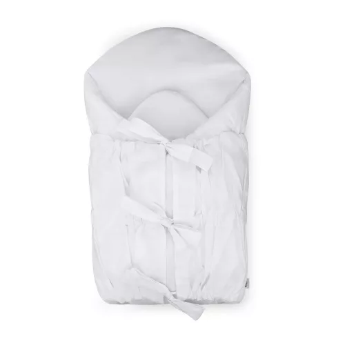 PETITE&MARS Megkötős pólya Nurse tömör kókusz betéttel White 75x75 cm