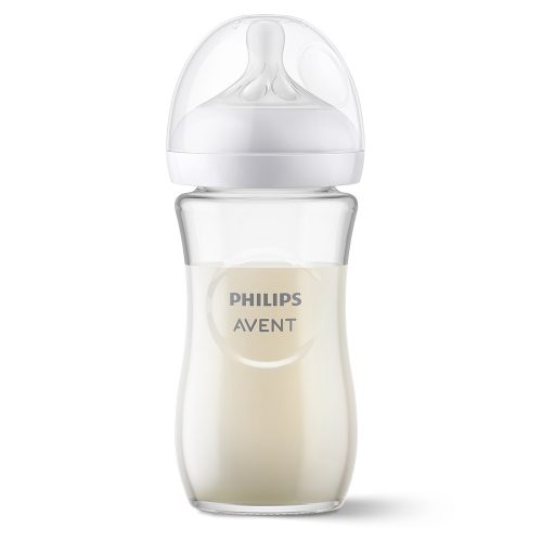 Philips AVENT SCY933/01 Natural Response üvegből készült cumisüveg 240 ml, 1hó+