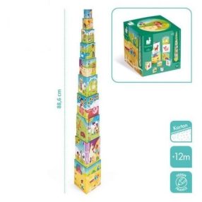   JANOD "ÉLET A TANYÁN" HÁROMSZÖG ÉPÍTŐ PIRAMISJÁTÉK