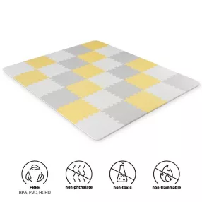   KINDERKRAFT Habos puzzle alátét Luno 150 x 180 cm Sárga, 30 db