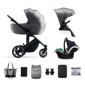  KINDERKRAFT SELECT Kombinált babakocsi 3in1  Prime 2 Shadow Grey, Premium