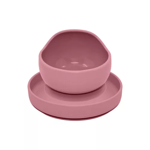 PETITE&MARS Szilikon 2 részes étkészlet TAKE&MATCH  tányér + tál Dusty Pink 6hó+