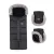 PETITE&MARS Téli szett Arctic 4in1 bundazsák + kézmelegítő kesztyű babakocsira Furry Forever Black