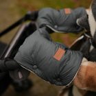 PETITE&MARS Téli szett Jibot 3in1 bundazsák + kézmelegítő kesztyű babakocsira Jasie Quiet Grey